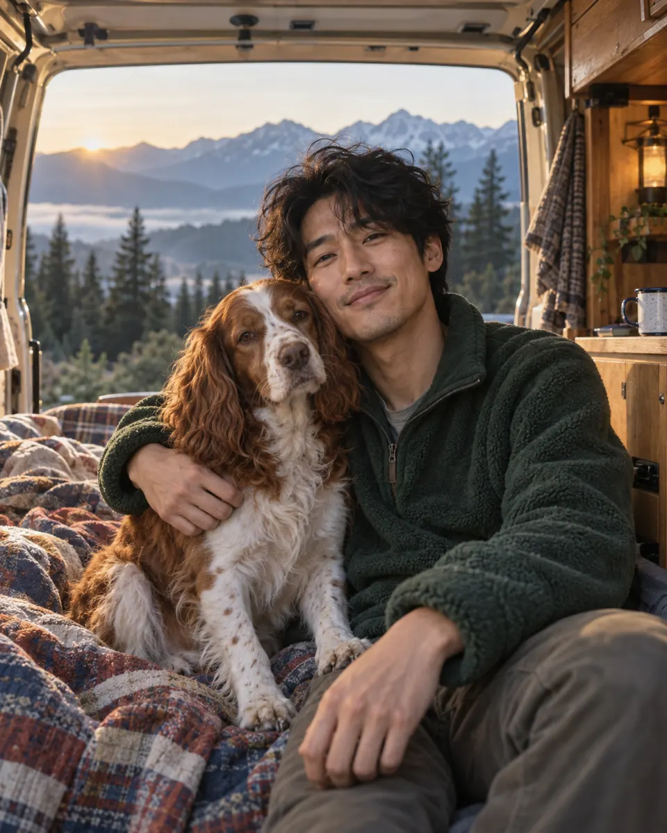 Camper van morning