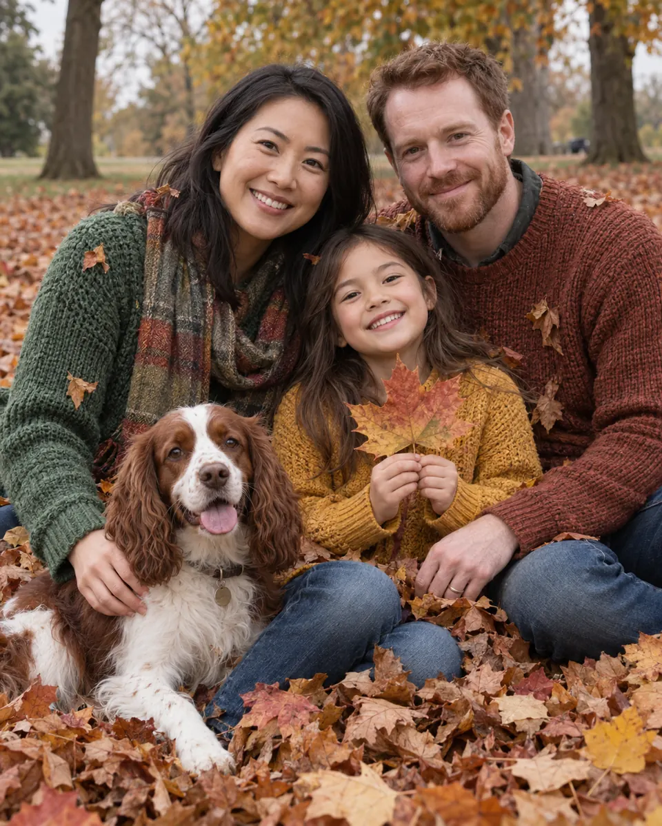 Family autumn leaf club