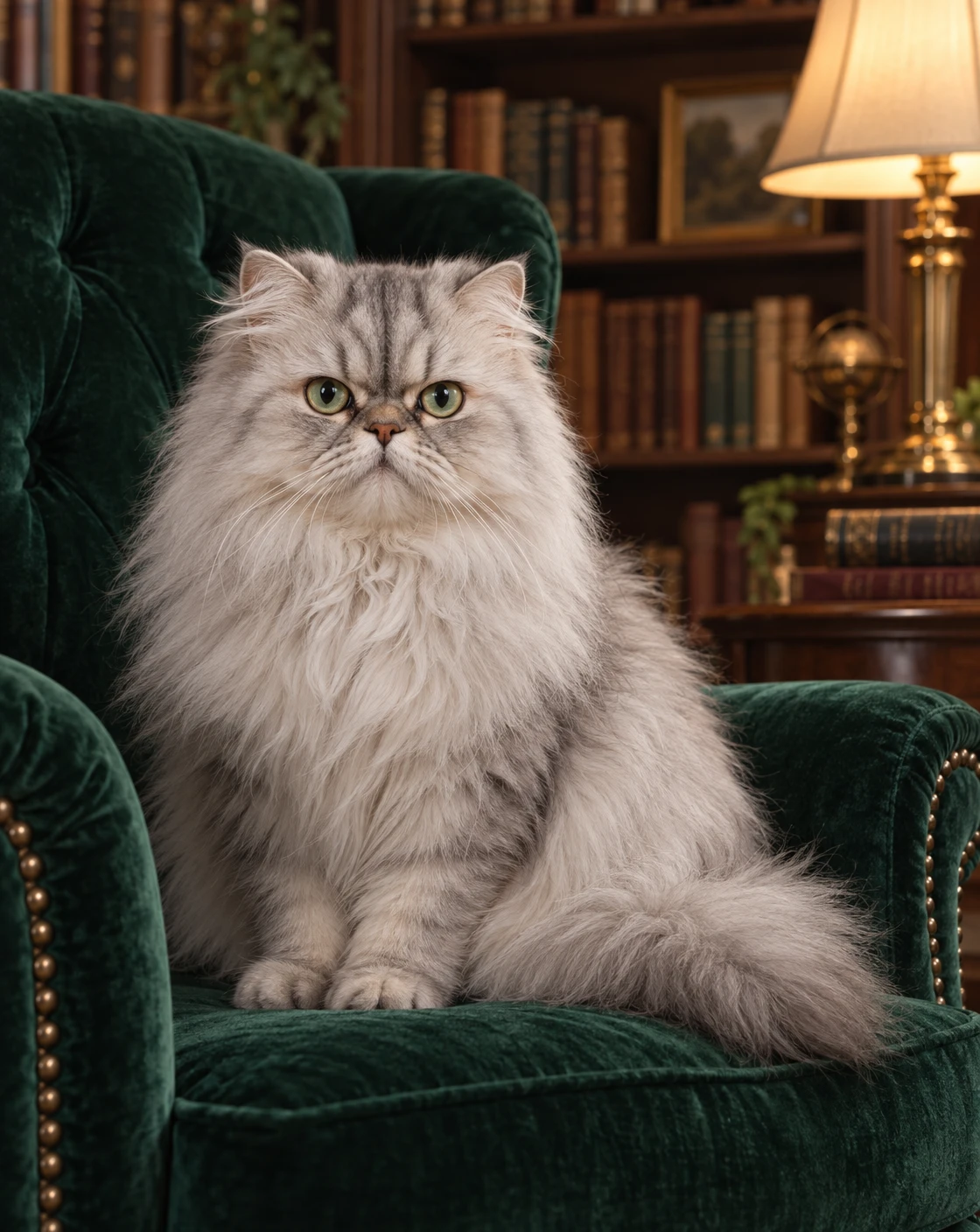 Velvet armchair