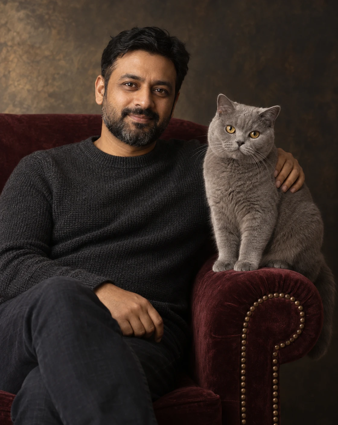 Velvet chair portrait